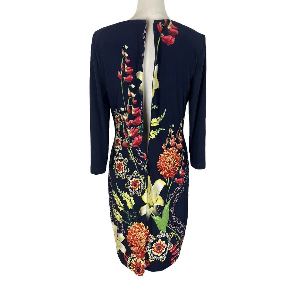 Joseph Ribkoff Garden Floral Sheath Dress Professional Business Workwear Size 12 - Picture 6 of 8